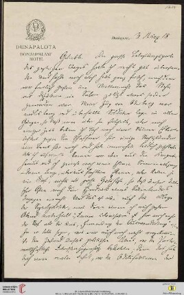 Heid. Hs. 3484,1314: Brief von Eberhard Gothein an Marie Luise Gothein