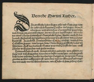 Vorrede Martini Luther.