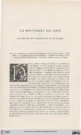 3. Pér. 8.1892: Le mouvement des arts en Allemagne, en Angleterre et en Italie