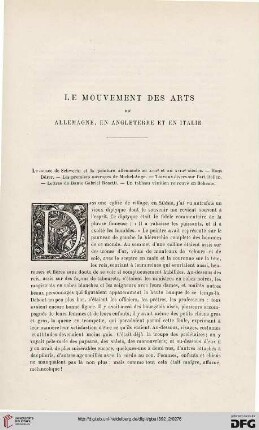 3. Pér. 8.1892: Le mouvement des arts en Allemagne, en Angleterre et en Italie