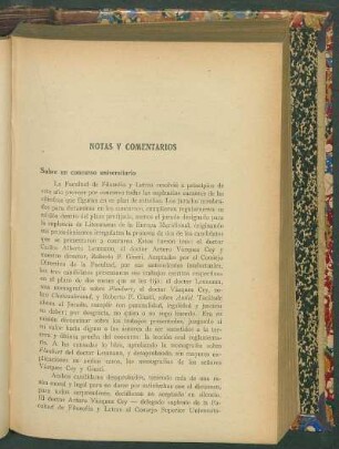 Sobre un concurso universitario