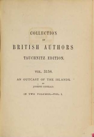 An outcast of the islands, 1