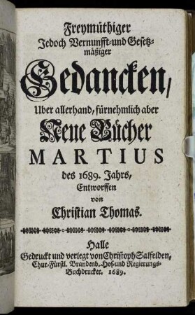 Martius des 1689. Jahrs.