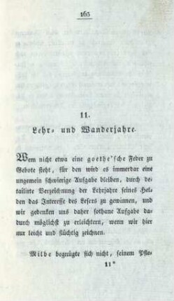 11. Lehr- und Wanderjahre