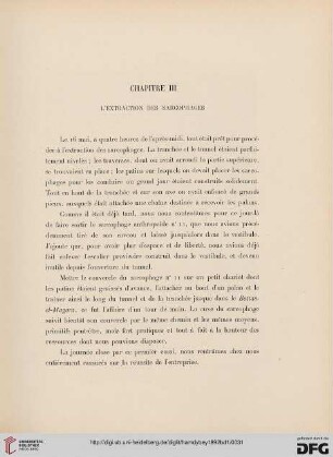 Chapitre III: L’extraction des sarcophages