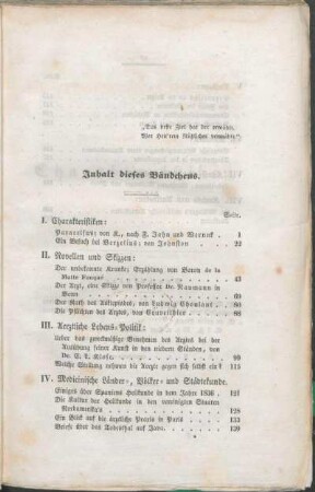 Inhalt dieses Bändchens.