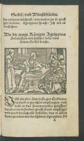 Wie die junge Königin Agrippina Andolosiam mit falscher liebe umb seinen Seckel bracht.