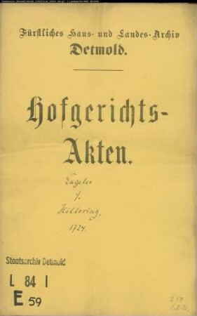Engeler zu Hagen gegen Hilbering zu Ohrsen - Schuldforderung
