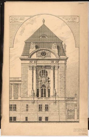 Prinzliches Palais, Berlin Schinkelwettbewerb 1901: Fassadendetail