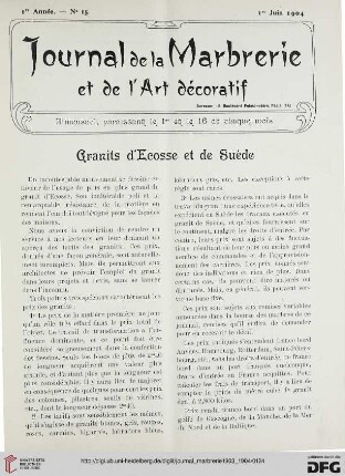Nr. 15 (1er Juin 1904)