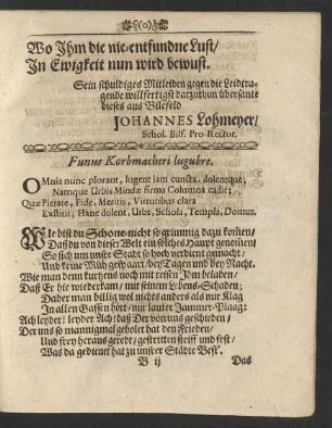 Funus Korbmacheri lugubre.