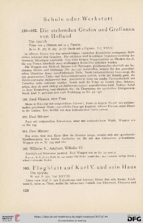 159-162. Die stehenden Grafen und Gräfinnen von Holland