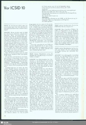 Vor ICSID 10 (Interview) : ICSID