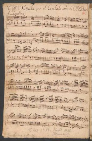 Sonaten; cemb; G-Dur; H 68; Wq 65/27