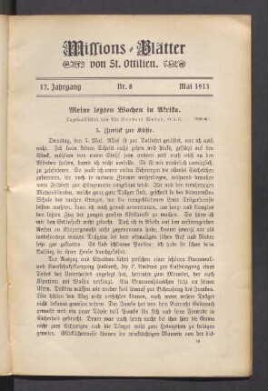Nr. 8 Mai 1913