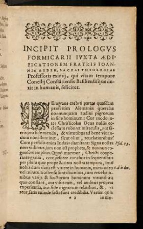 2r-7r, Incipit Prologus Formicarii Iuxta Aedificationem ...