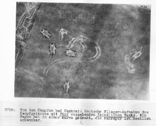 Erster Weltkrieg. Kampfgelände bei Cambrai