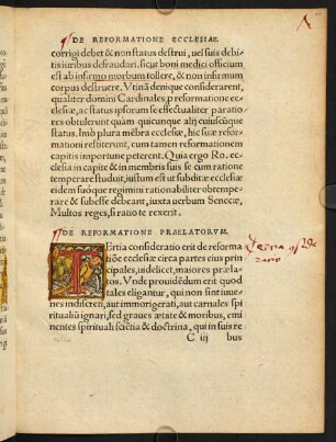 De reformatione praelatorum.