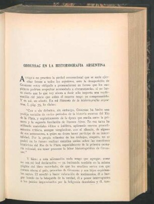 Groussac en la historiografía argentina
