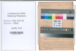 Entnazifizierung Kurt Juette , geb. 18.04.1896 (Verkehrsaufseher)