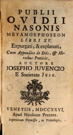 Metamorphoseon libri XV.