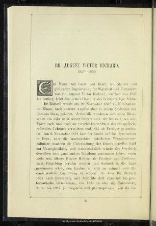 Br. August Victor Richard : 1857-1859