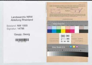 Entnazifizierung Georg Gaupp, geb. 27.08.1902 (Angestellter)