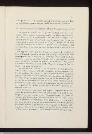 3) La participation de Guillaume II dans le conflit austro-serbe