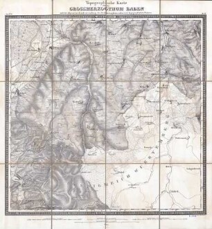Topographische Karte über das Großherzogthum Baden. Sect.VI.4., Bl. 21 Ettlingen