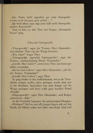 Theo, das Tütengewicht