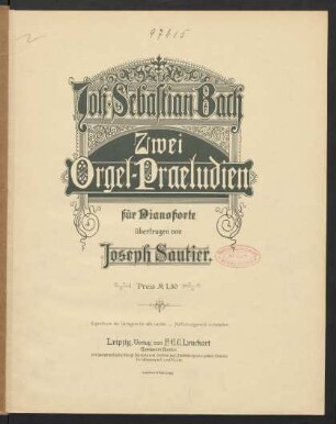 Zwei Orgel-Praeludien