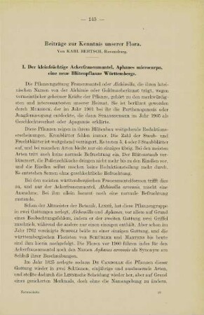 Beiträge zur Kenntnis unserer Flora