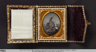 Portrait einer Dame in Paisley-Umhang und mit Haube