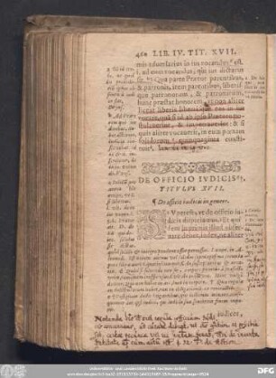 De Officio Iudicis. Titulus XVII.