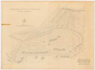 Gartenanlagen und Gärten Wohngebiet Burgfeld, Neviges: Unterlagsplan für die Wohnsiedlung: Lageplan 1:500