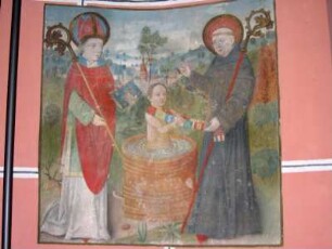 Die Heiligen Eustasius und Hubertus, einen Besessenen heilend