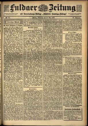 Zweite Ausgabe vom Mittwoch, den 16. Mai 1900.
