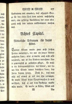 Achtes Capitel. Ritterliche Uebungen für dieses Alter.