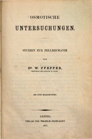Osmotische Untersuchungen : Studien zur Zellmechanik
