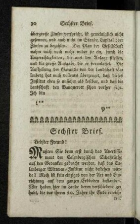 Sechster Brief.