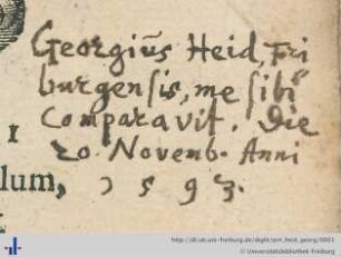 [Provenienz]: Heid, Georg