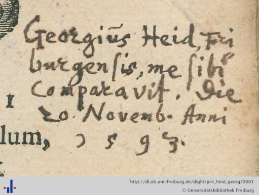 [Provenienz]: Heid, Georg