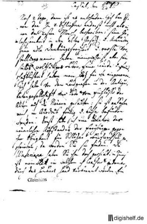 33: Brief von Johannes Müller an Johann Wilhelm Ludwig Gleim
