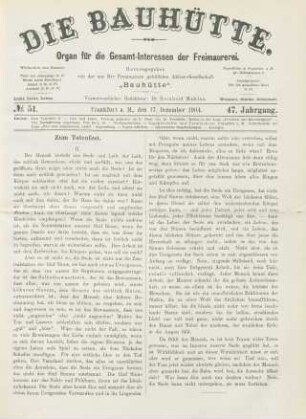 No. 51. Frankfurt a. M., den 17. Dezember 1904. 47. Jahrgang.