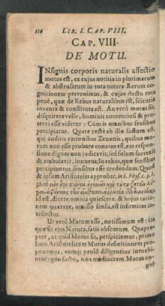 Cap. VIII. De Motu