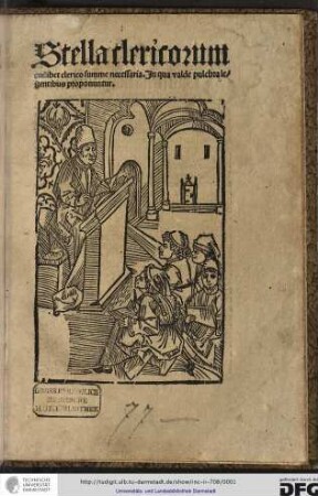 Stella clericorum cuilibet clerico necessaria, in qua valde pulchra legentibus proponuntur.