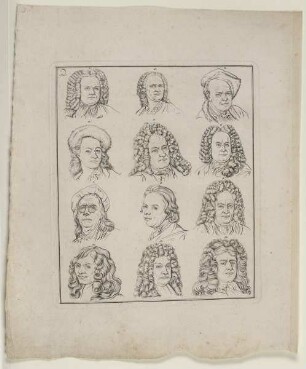 Zwölf Künstlerporträts aus Lavaters Physiognomischen Fragmenten