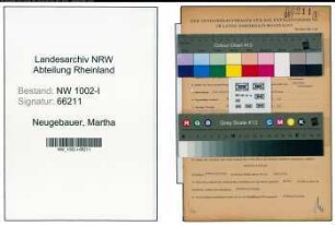 Entnazifizierung Martha Neugebauer, geb. 12.09.1909 (Sekretaerin)