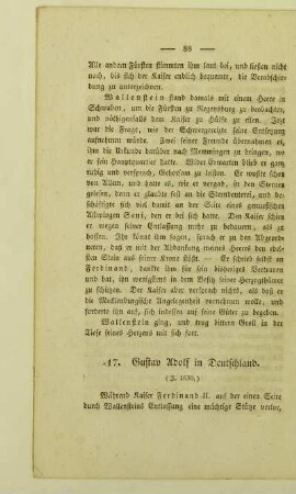 17. Gustav Adolf in Deutschland. (J. 1630.)