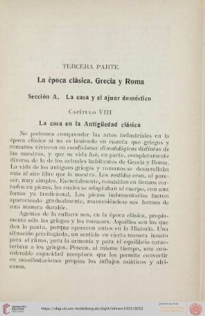 Capítulo VIII. La casa en la Antigüedad clásica